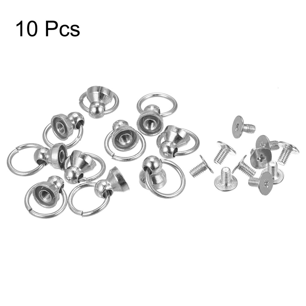 0.47" Toroidal Joint Button Pin Rivets Screw Silver 10pcs