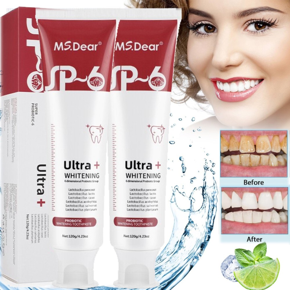 2Pcs Super Probiotic SP-6 Toothpaste, Probiotics Bright White Toothpaste, Sp 6
