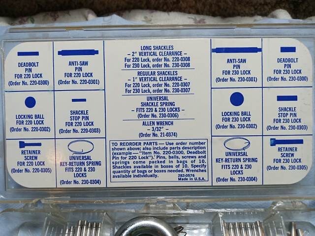Vintage Master Lock Round Padlock Service Kit
