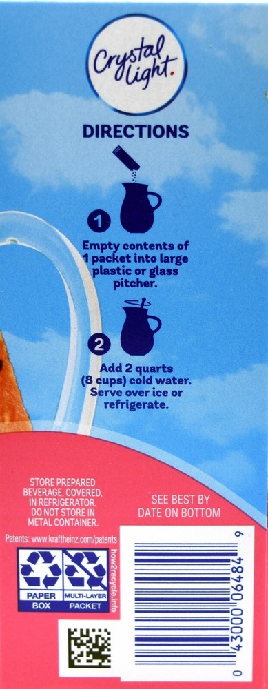 4 12-Quart Boxes Crystal Light Strawberry Watermelon Drink Mix