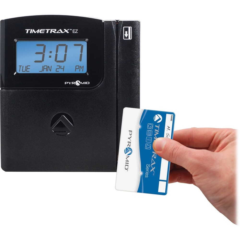 Pyramid Time Systems TTEZEK TimeTrax Automated Swipe Card Time Clock System I...