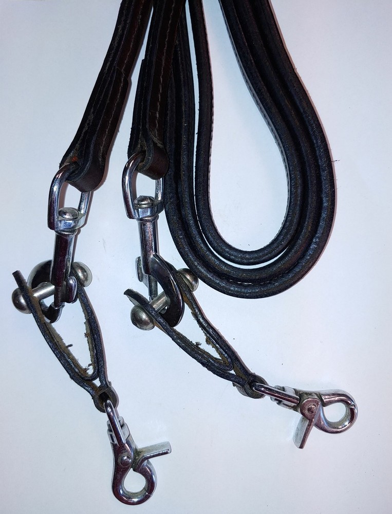 Leather Sliding Pulley Draw Reins