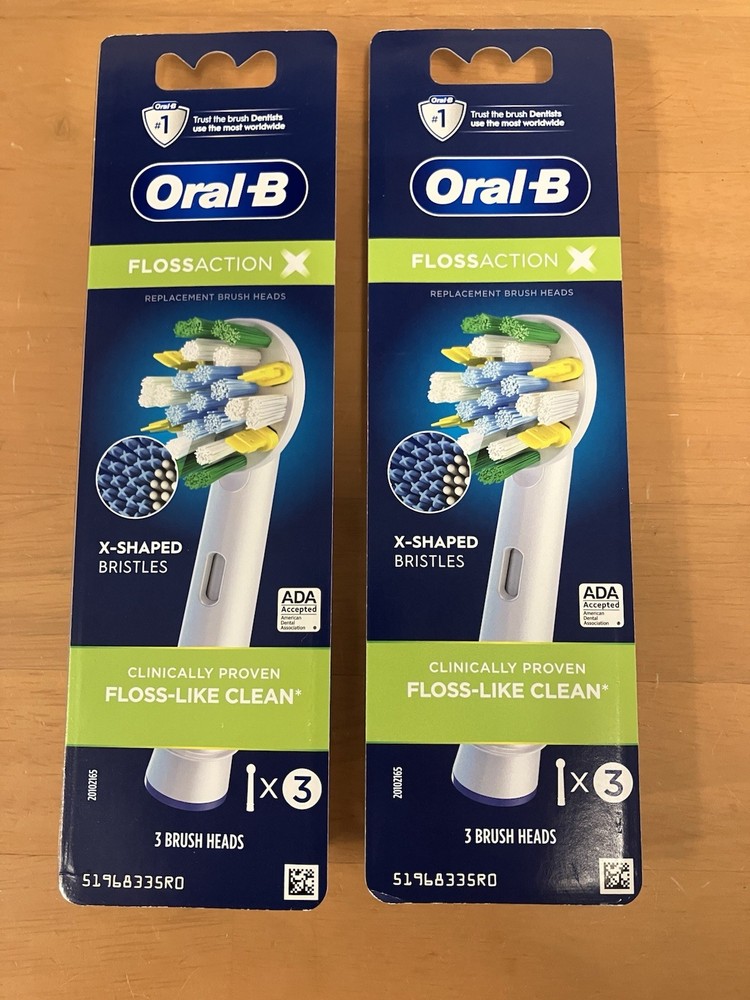 2-Pack Oral-B FlossAction Replacement Brush Heads, 6 Count