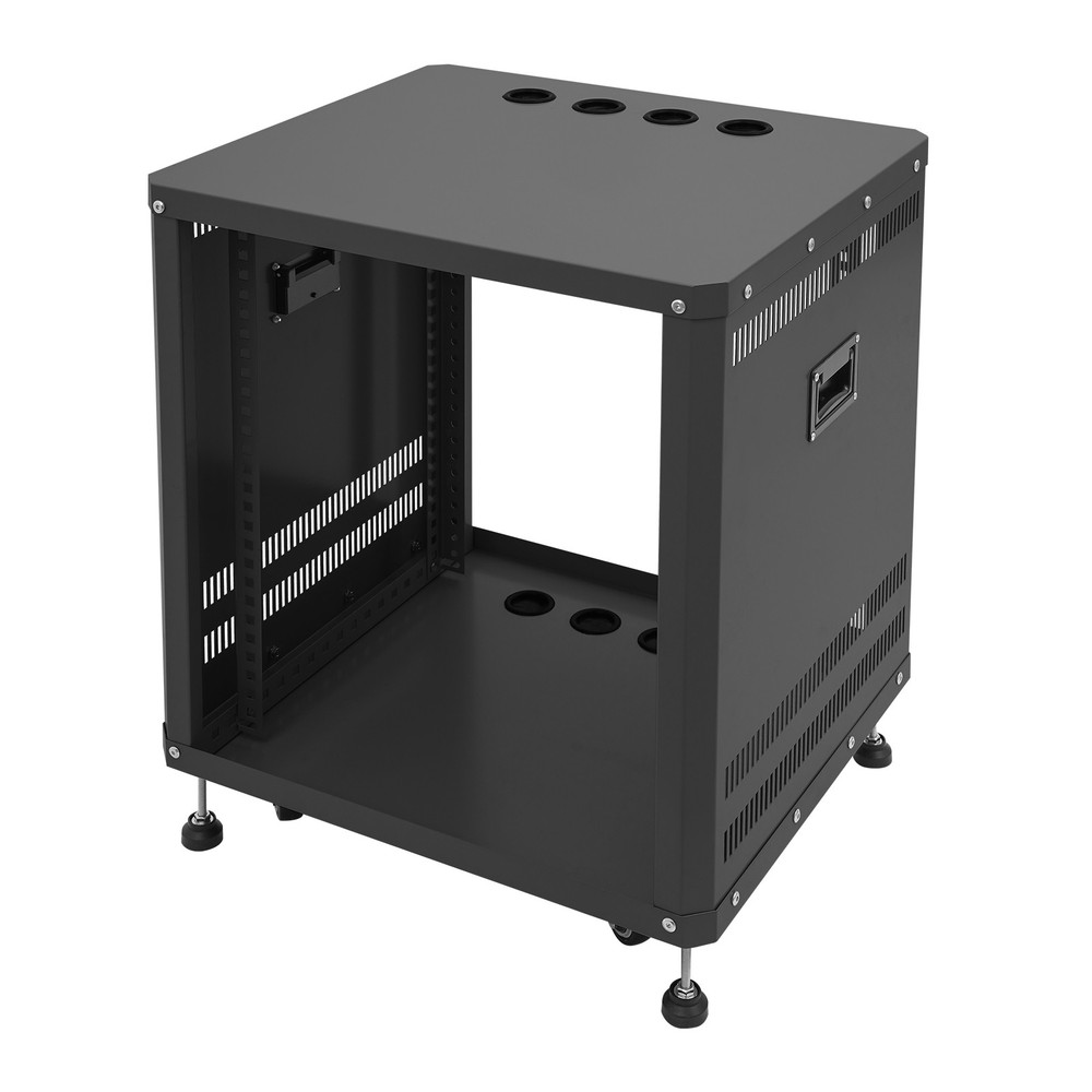 Network & Stereo Rack with Caster Wheels Rolling Server Rack Open Cabinet