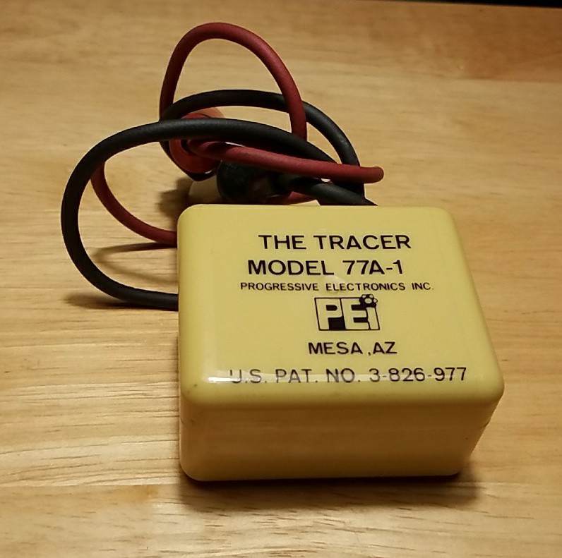 Progressive Electronics Inc. Tracer Model 77A-1 Belt Case, Untested