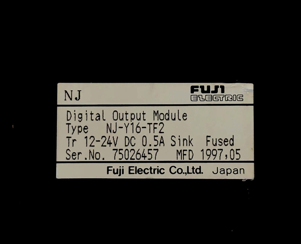 Fuji Electric NJ-Y16-TF2 Digital Output Module for NJ series PLC systems