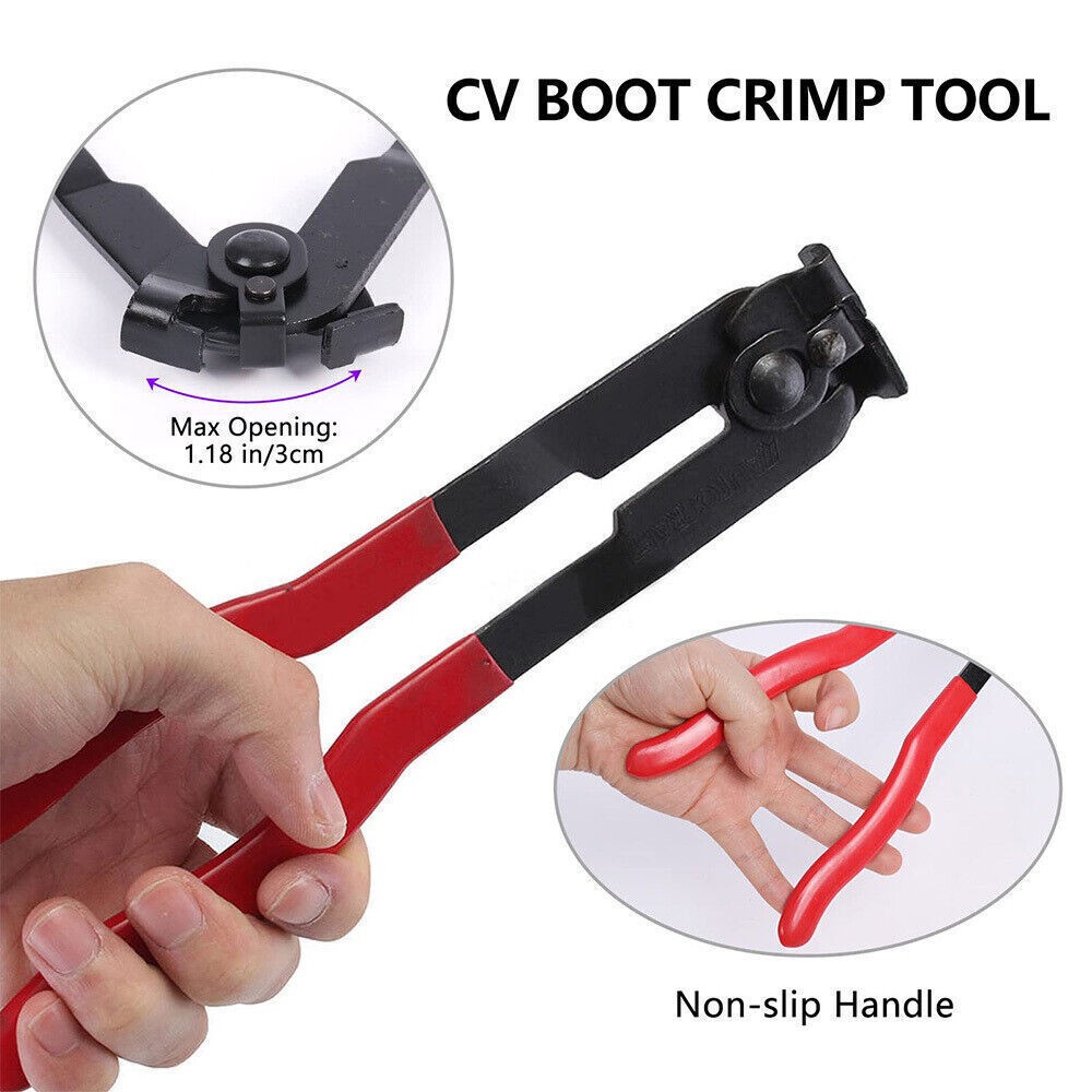 2PC CV Joint Boot Clamp Pliers Set Ear Type Banding Crimper Cutter Tool Kit Auto