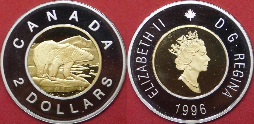Proof 1996 Canada 2 Dollars From Mint's Set