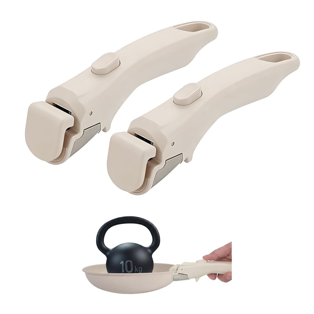 Removable Handle for Pots and Pans (2 Pack), Universal Detachable Cookware Gr...