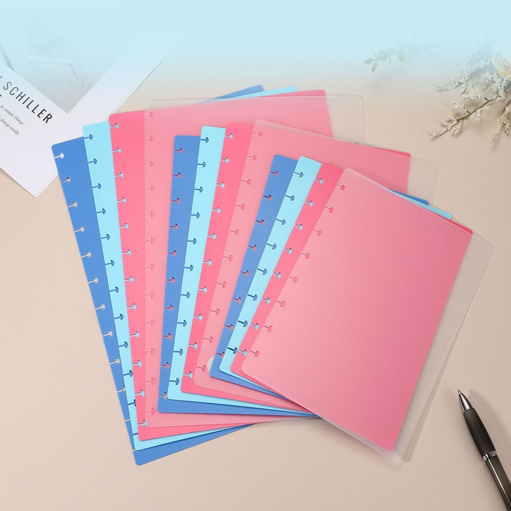 1 Set 10 x 7.1" B5 Discbound Notebook Cover, Blue/Green