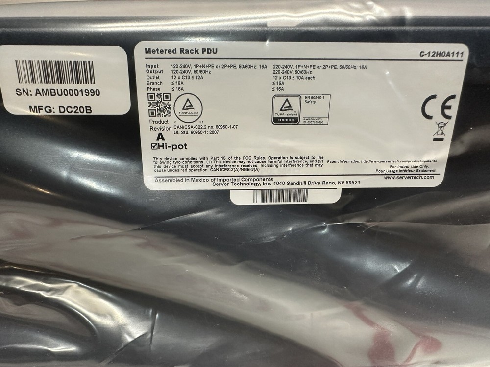 Server Technology C-12H0A111 Metered PDU