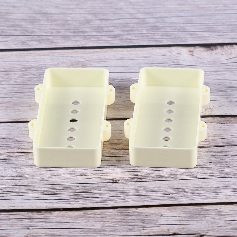 Quality Plastic Guitar Pickup Covers in Aged White Finish for Seamlessly Replace