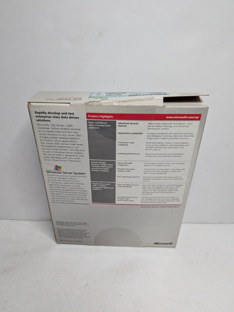 Microsoft SQL Server 2005 Developer Edition_Server System