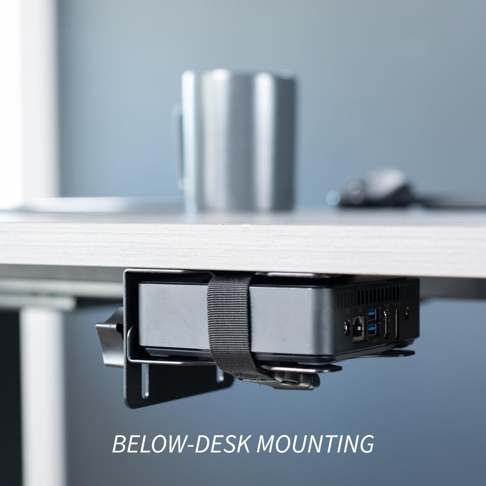 VIVO Adjustable Thin Client Mini PC Mount Bracket, CPU VESA Under Desk and Mo...
