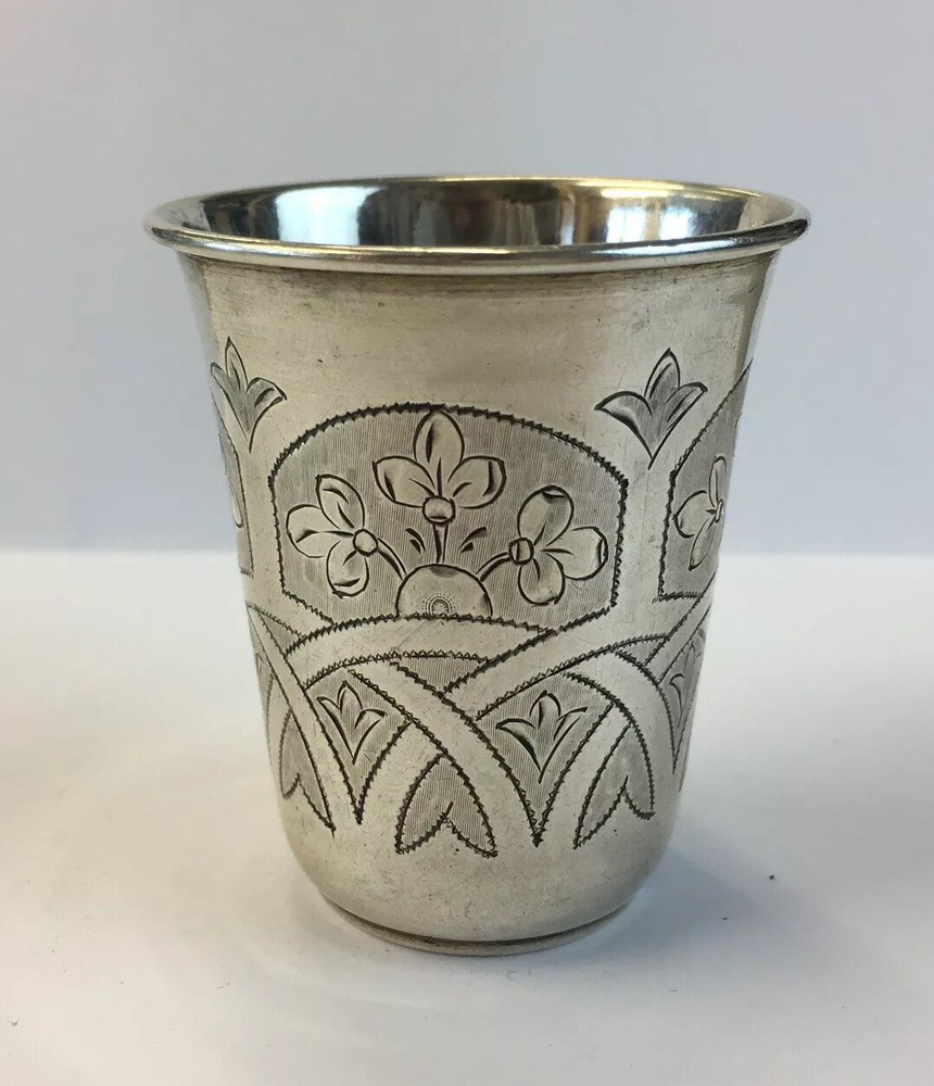 Antique 1879 Russian Solid Silver Beaker Moscow 5.5cm In Height