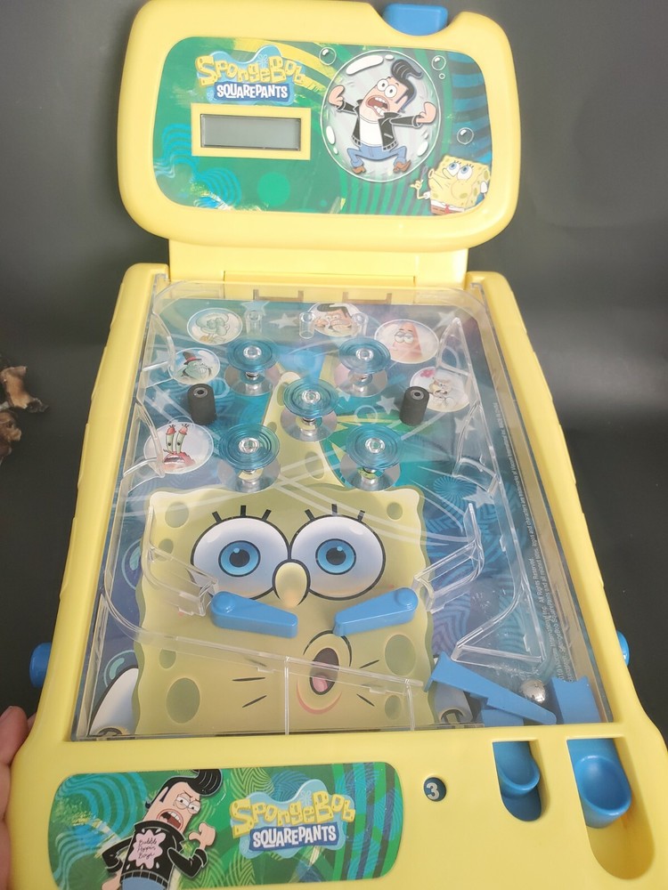 Spongebob Squarepants Pinball Machine Tabletop 2010 (No Legs) -Nickelodeon
