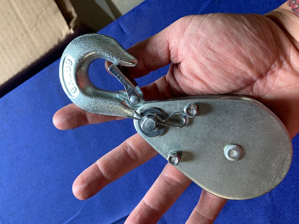 1-Pack Single Pulley Block Heavy Duty Hardware Single Wheel
