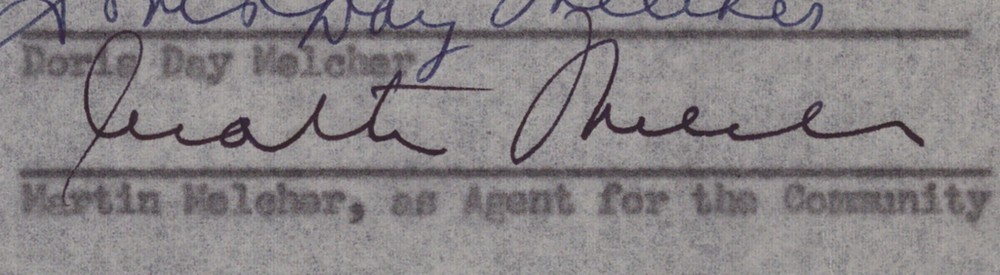 DORIS DAY - DOCUMENT SIGNED 10/22/1958 WITH CO-SIGNERS