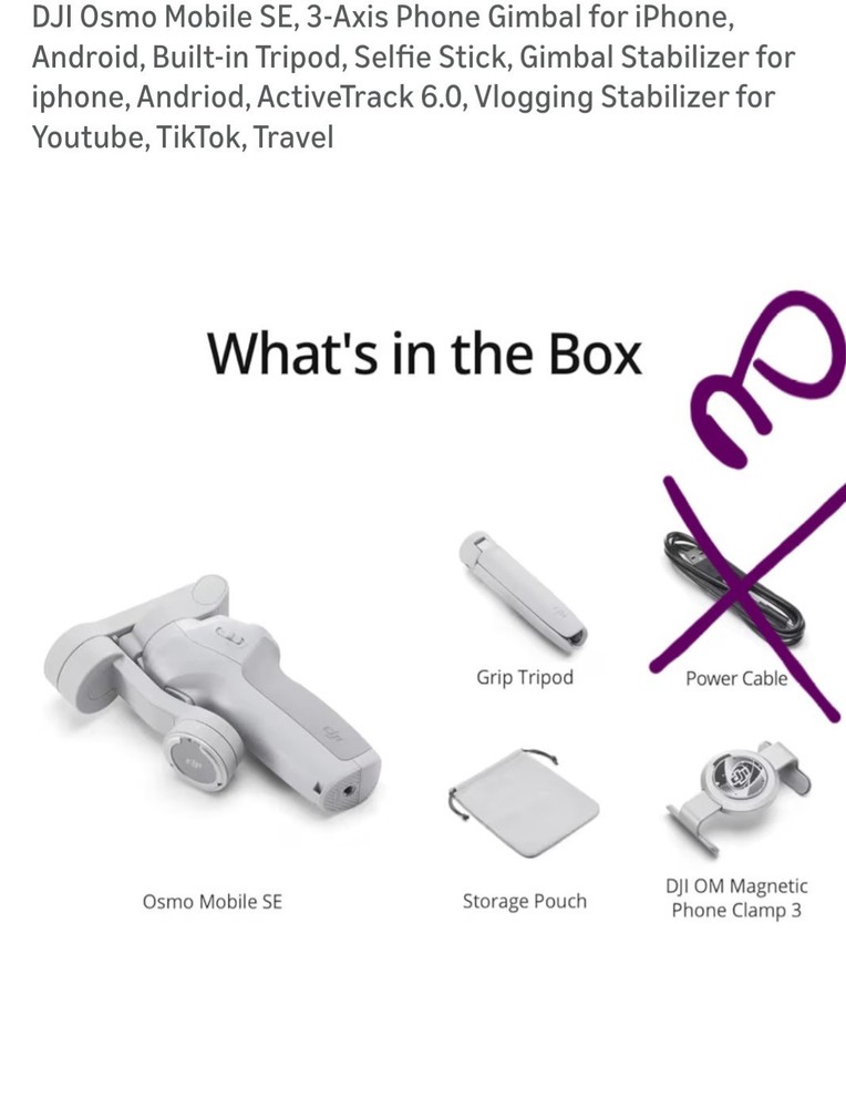 DJI Osmo Mobile SE Gimbal 3-Axis Portable Foldable for Android iPhone