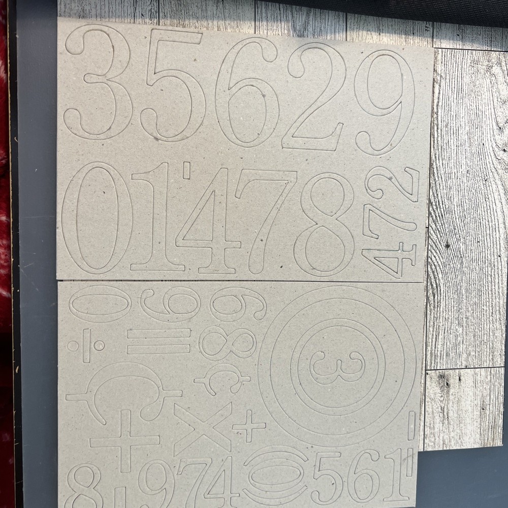 Basic Grey Chipboard Numberpilw Cardboard Cutout numbers