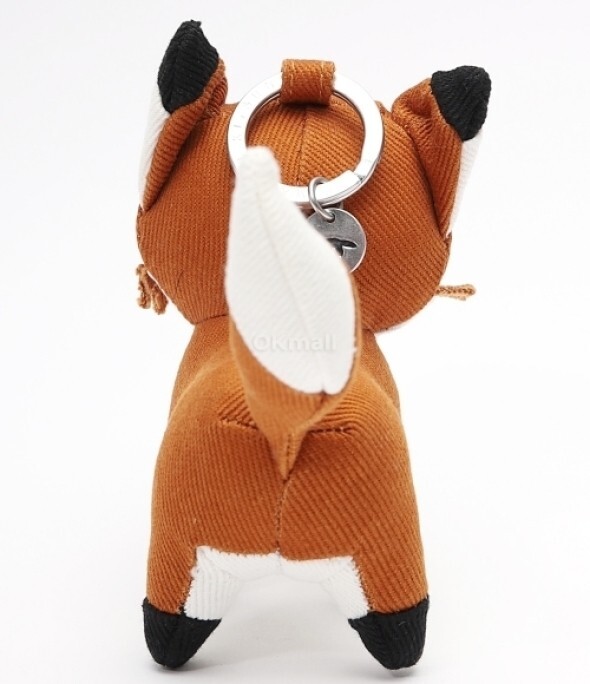 Maison Kitsune Fox Bag Charm Keychain Keyring