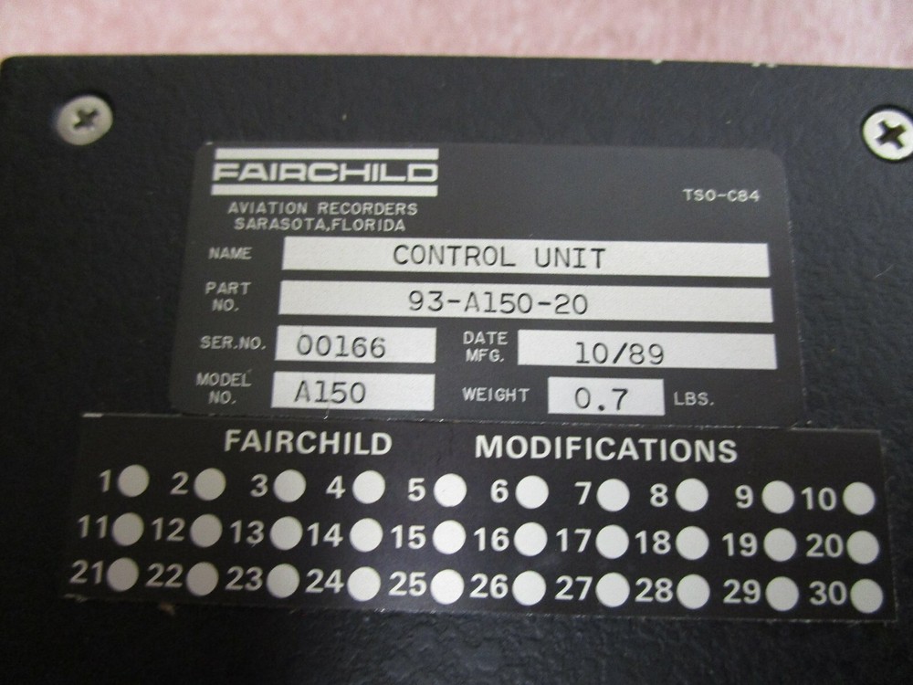 FAIRCHILD 93-A150-20 EXTERNAL PREAMP CONTROL UNIT
