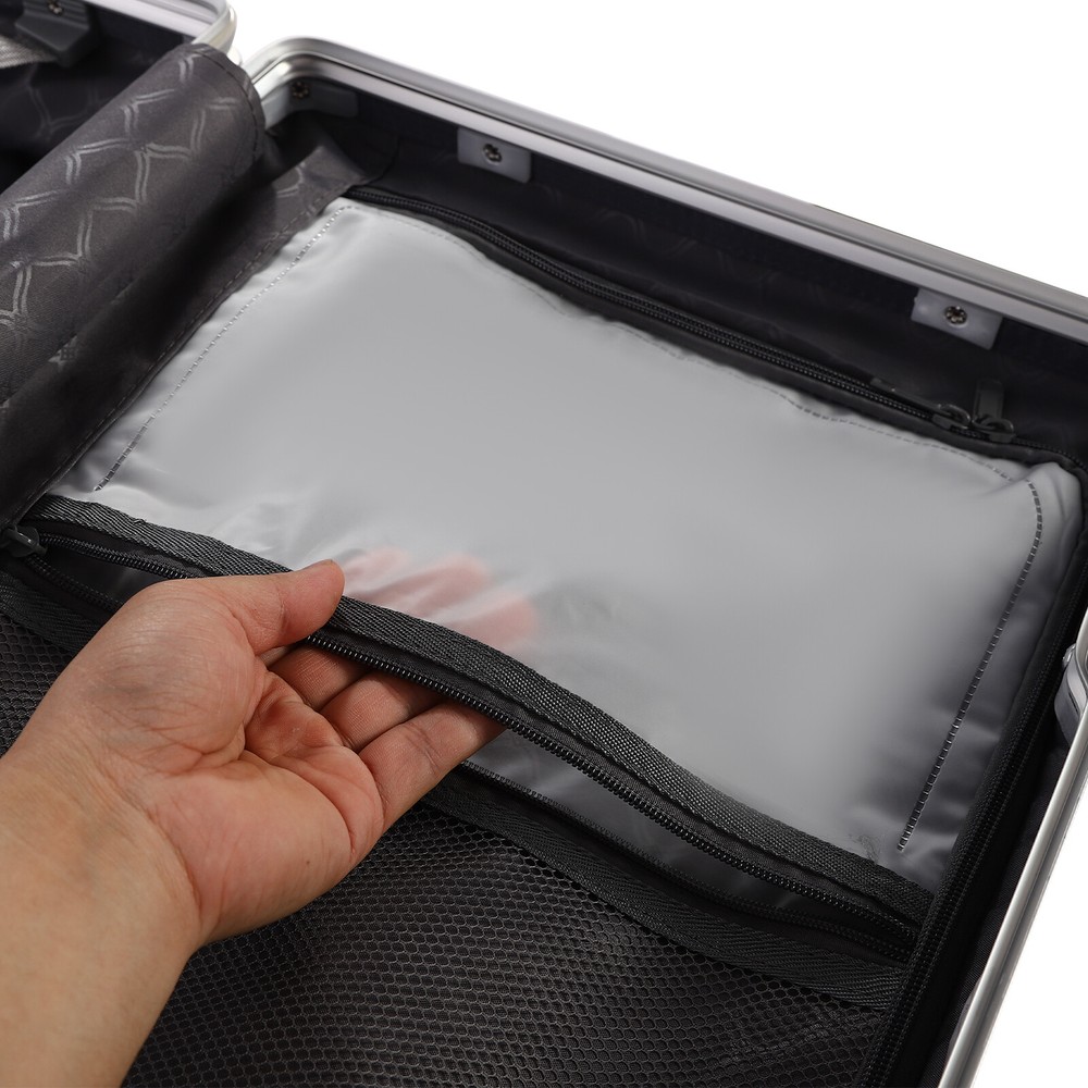 20" Front Opening Suitcase Boarding Cabin Suitcase Trolley Board Case Hard Shell
