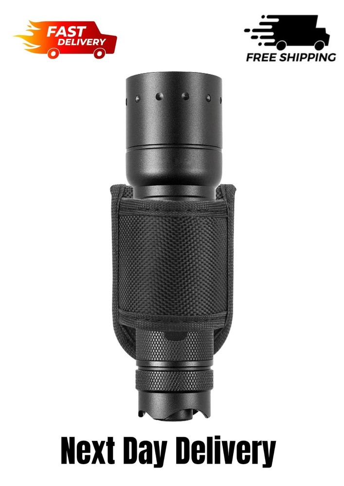 Flashlight Holster for Duty Belt, Open Top D Cell Compact Light Holder Case