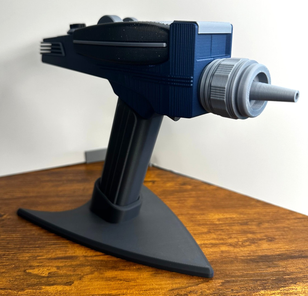 Star Trek Type II Phaser 3D Printed Prop Replica w/ Stand & Removable Type I