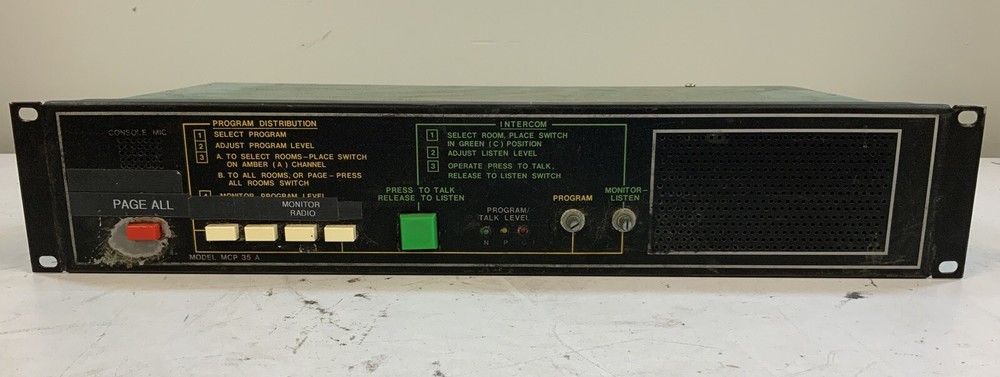 Bogen MCP35A Intercom Master Control Panel 35W-N1A