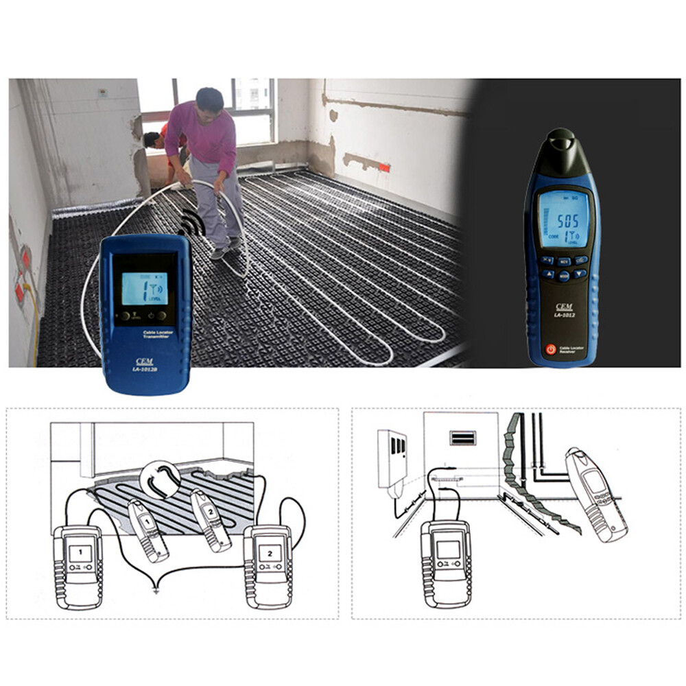 CEM LA-1012 General Cable Locator Tester Receiver with Transmitter Line Tracker