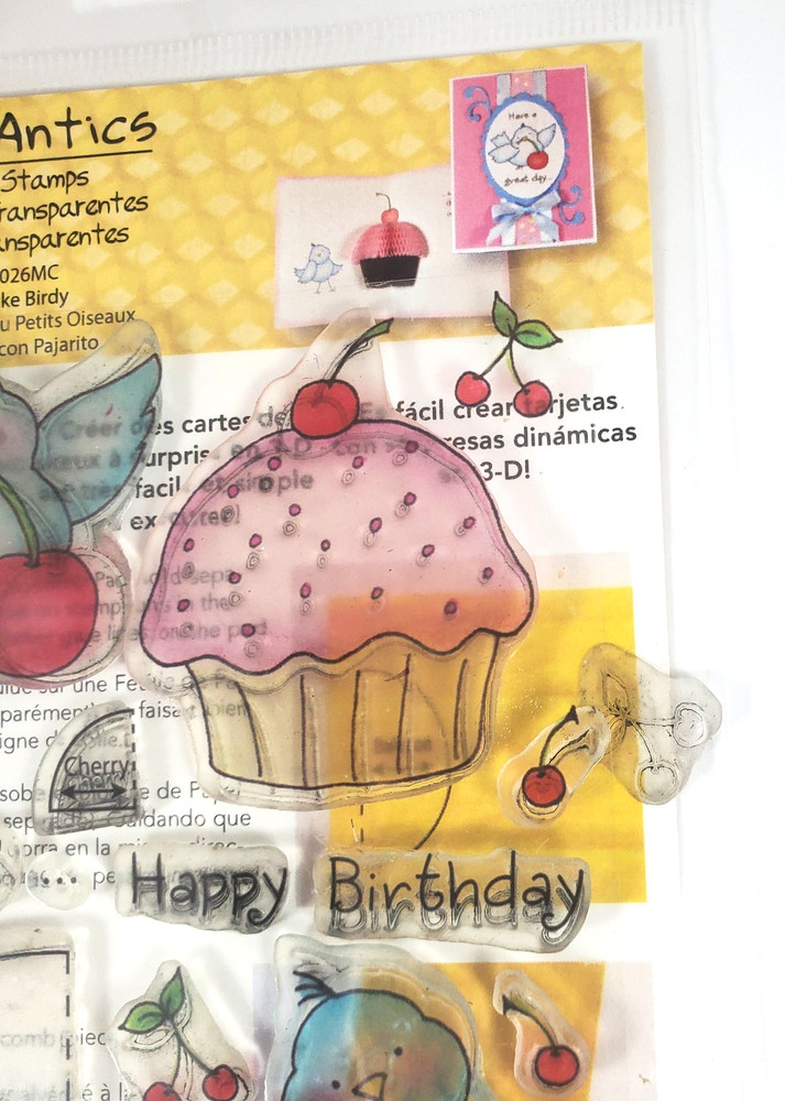 2013 Inky Antics Honey POP -Cupcake Birdy- Clear Stamp Set 21pc