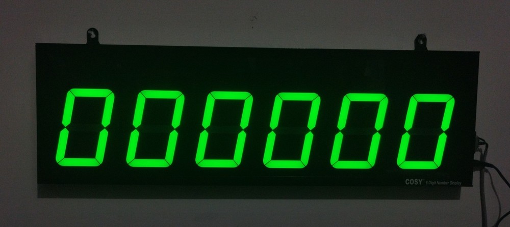 6 DIGIT LED NUMBER DISPLAY WITH RS232 INPUT ( 4" High LED Digits )