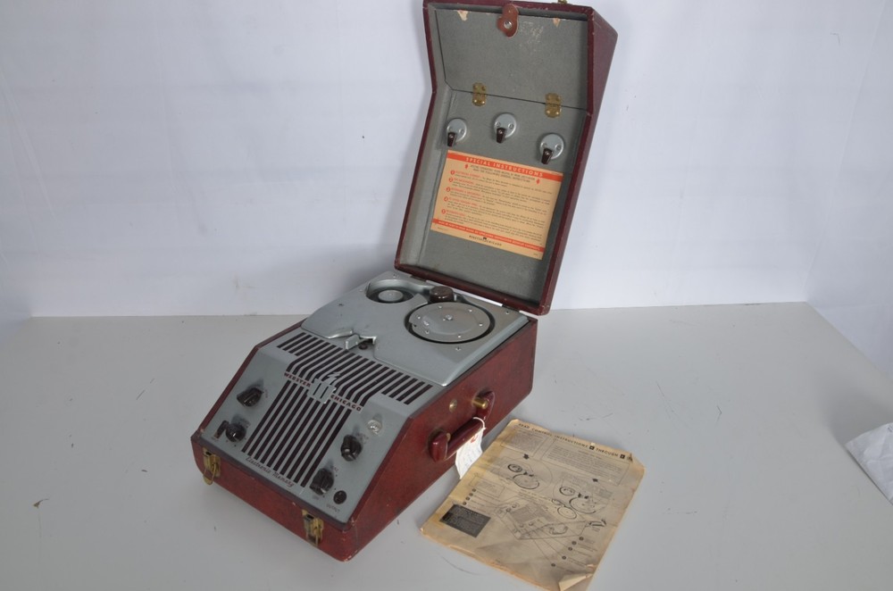 Vintage Webster Chicago Wire Recorder Model 80-1 As Is Powers On Run Rewind Work