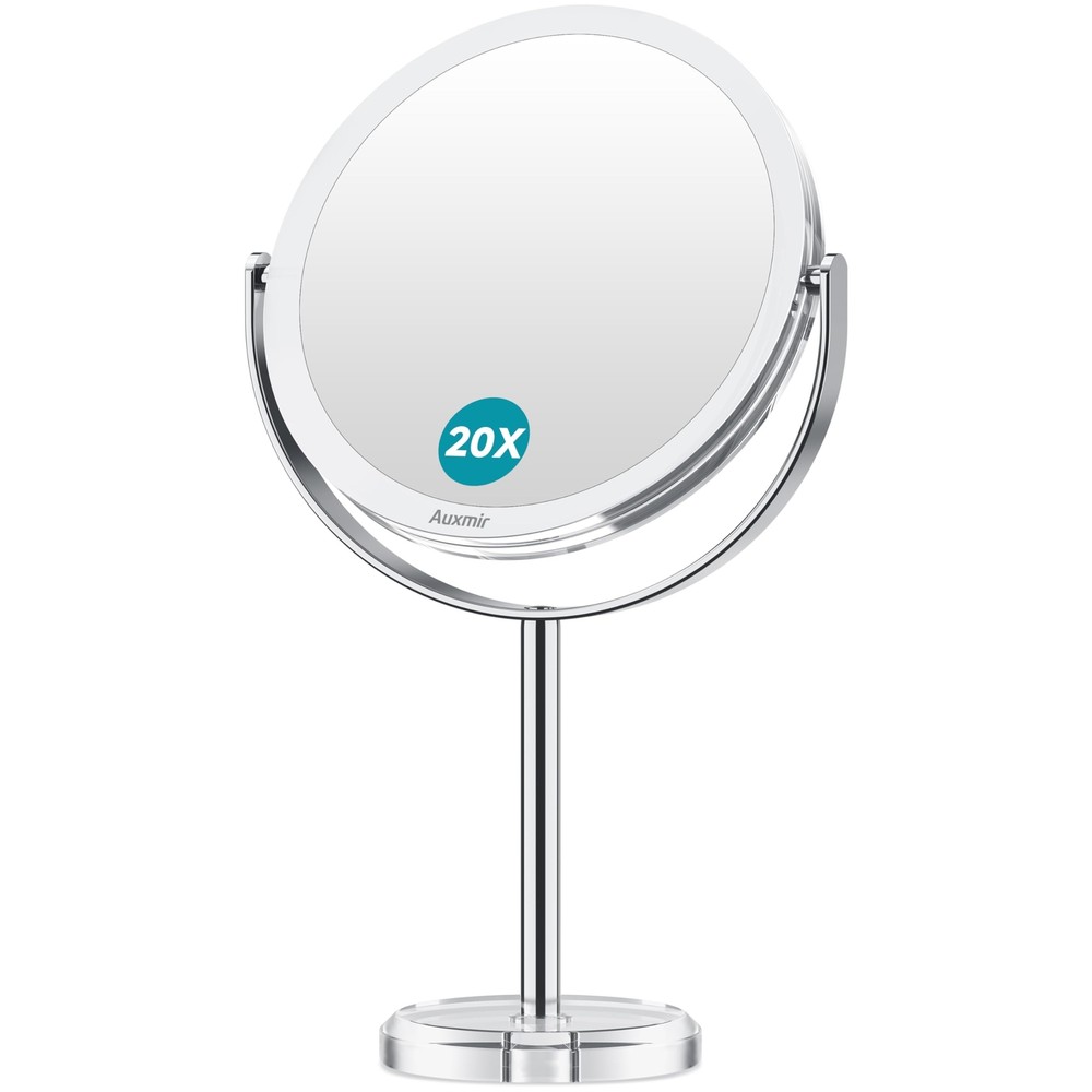 Double Sided Magnifying Makeup Mirror, 20X / 1X Magnification Freestanding, T...