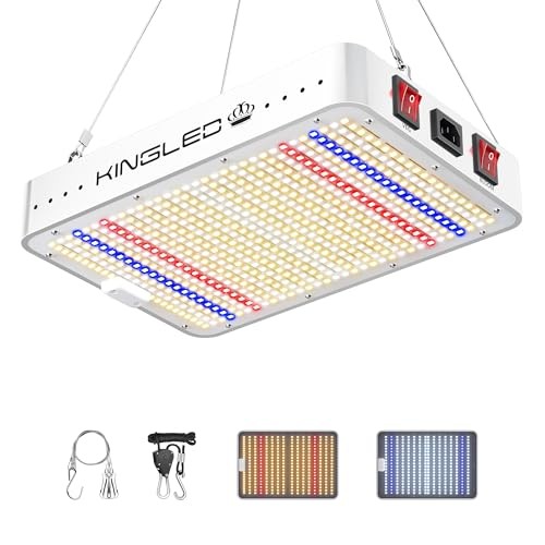 KingLED KP1000 LED Grow Lights with Yield LEDs 2x2ft Coverage Full KING1000