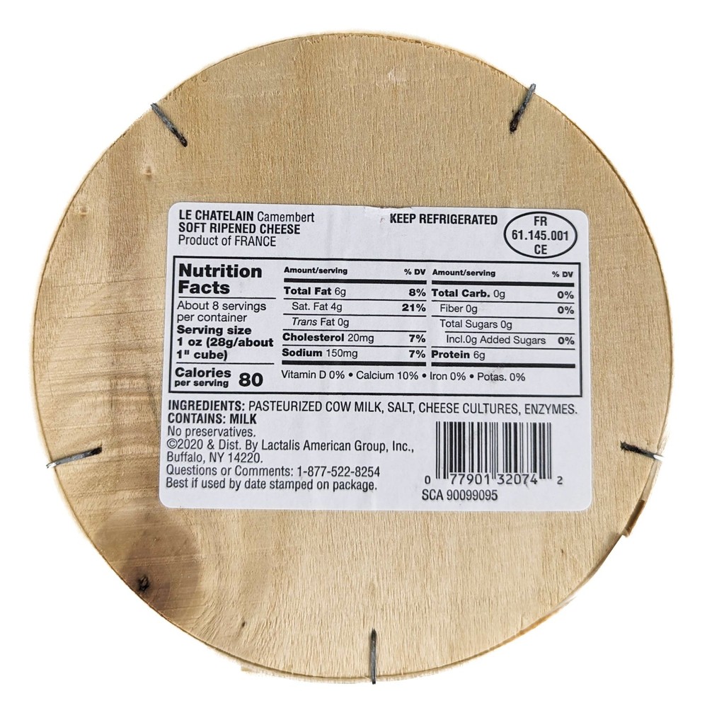 Camembert Cheese Le Chatelain 8oz (Pack of 2)