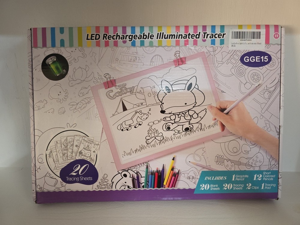 LED Rechargeable Illuminated Tracer, Includes 20 Tracing Sheets, 1 Graphite...