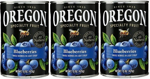 Oregon Specialty Fruit Blueberries 3 Can Pack