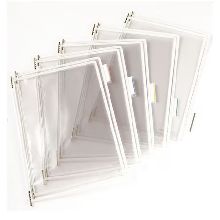 TARIFOLD P020 Pivoting Pockets, White, PK10