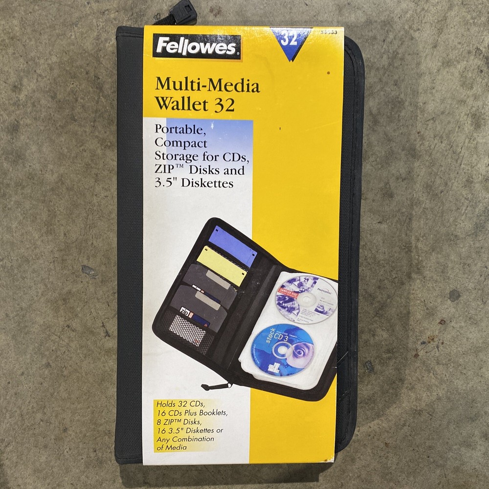 Fellowes Multi-Media Wallet, 32 Disc- DVD Holder Case