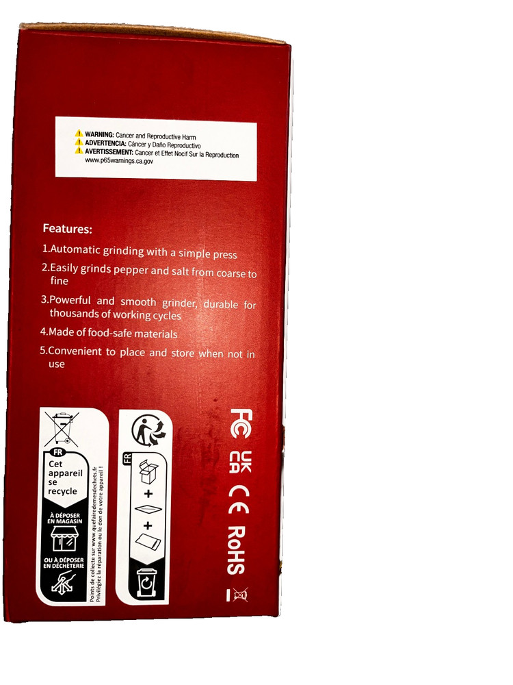 Battery-Powered Electric Salt & Pepper Grinders Set Adjustable Coarseness