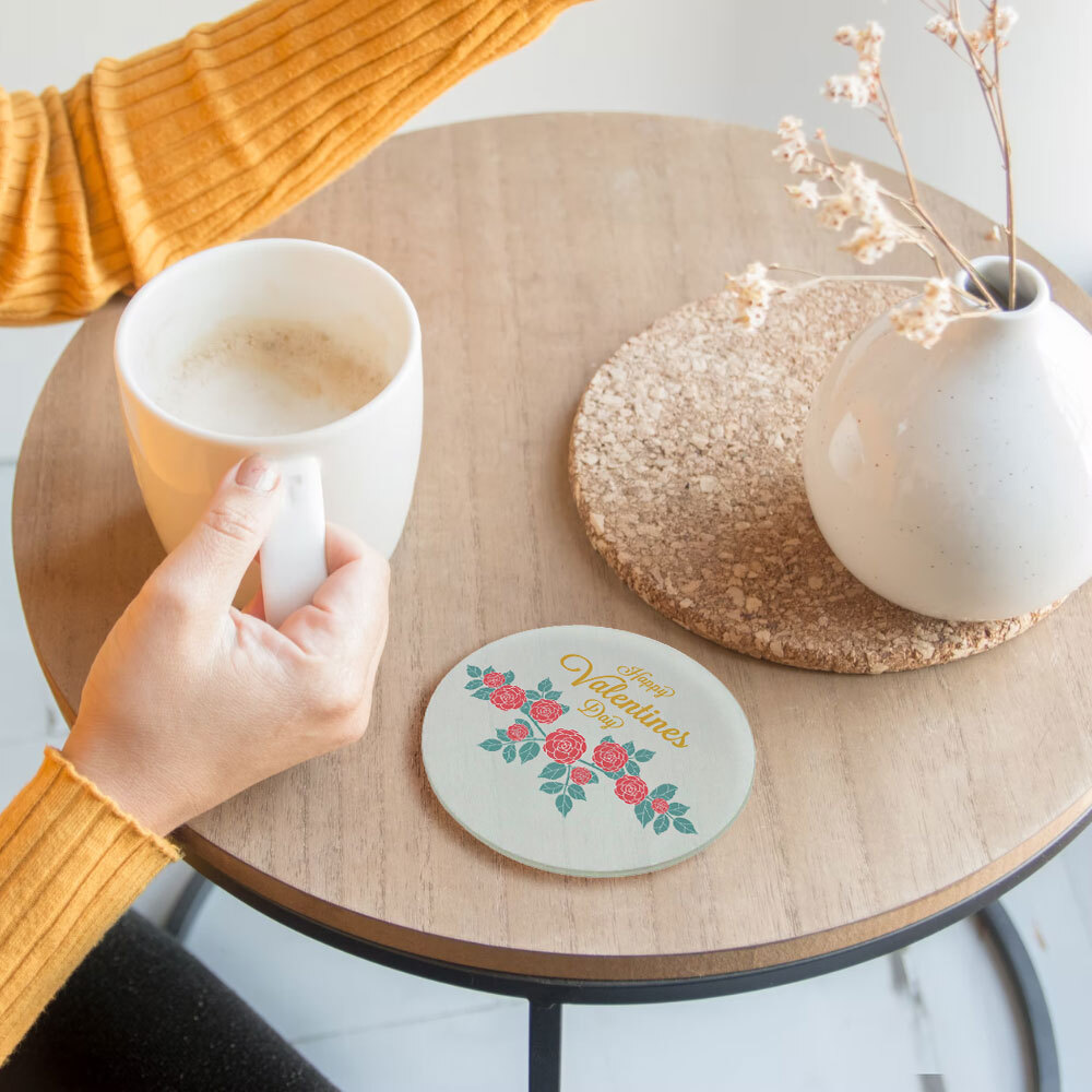 120pcs/CTN Diameter 3.9" Round Sublimation Blank Glass Coaster