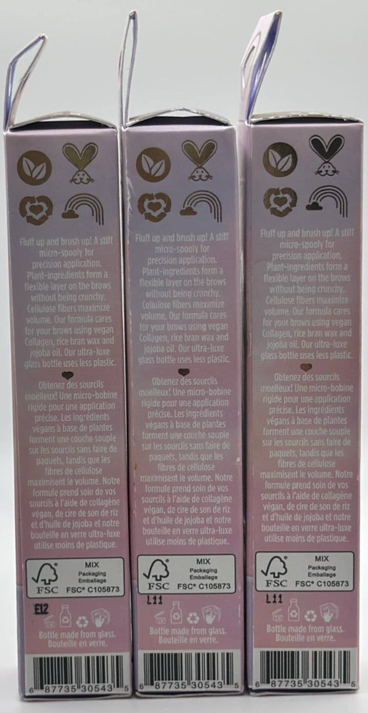 3PK Pacifica Dream Big Brushed Up Brows ~ MEDIUM ~ 0.19 FL OZ EACH ~ READ