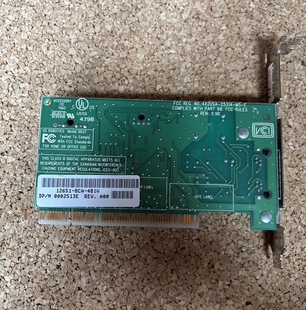 PCI 56K Modem 0637 3COM US Robotics