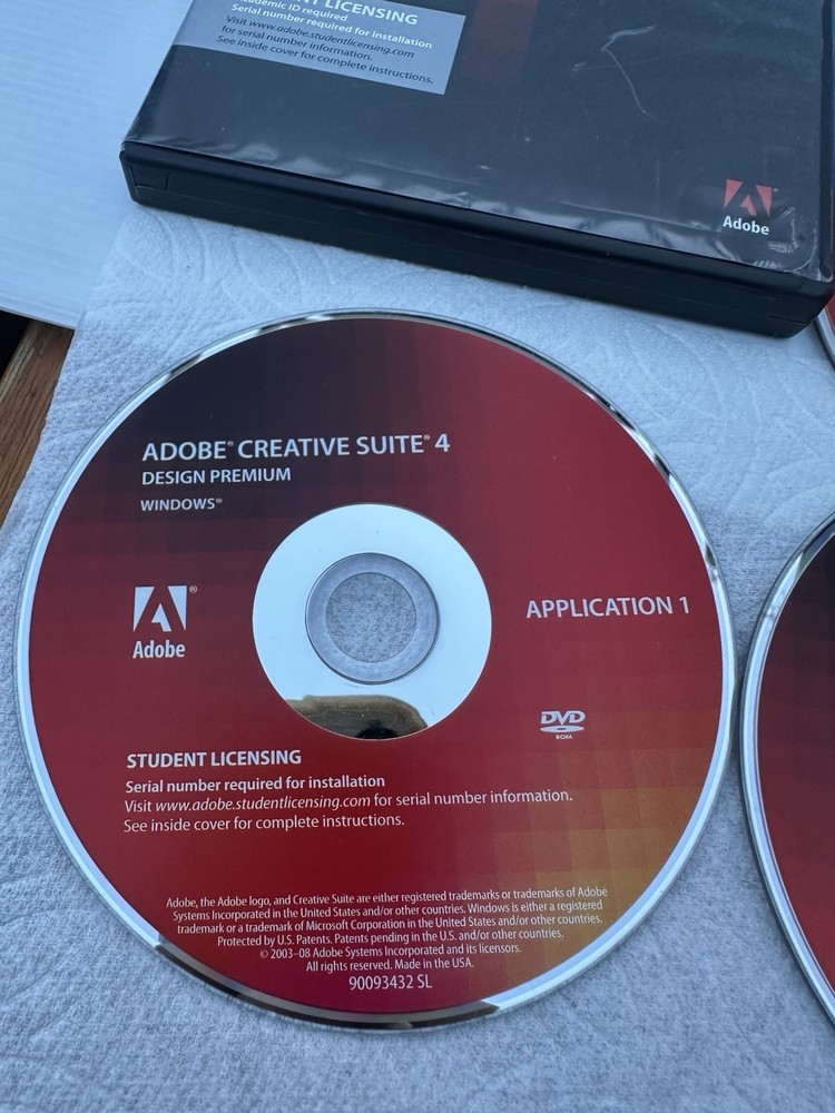 Ad0be Creative Suite 4 CS4 Design Premium Windows Student Version w/ Serial #