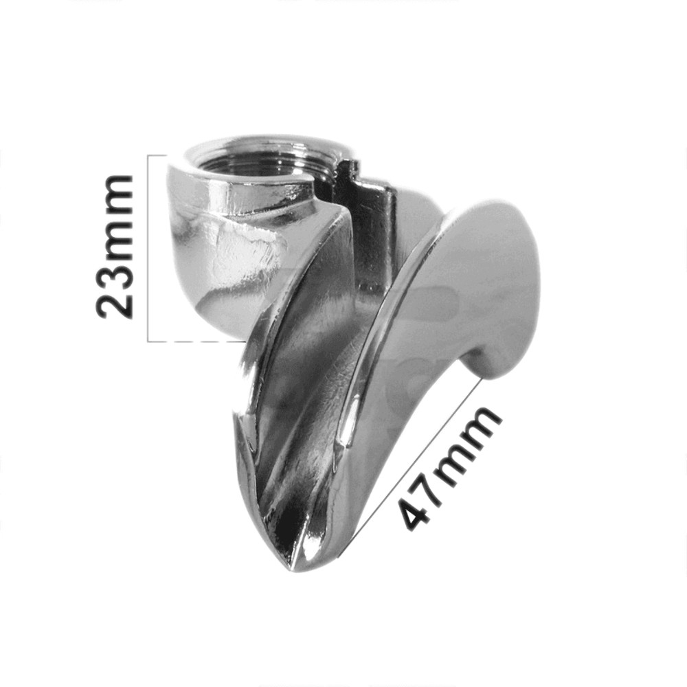 Spout Double Open Style 3/8 Short Chrome La Spaziale
