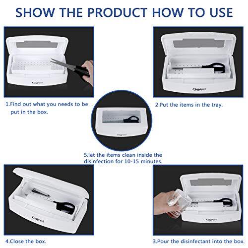 Sanitizing Tray Disinfectant Container Nail Tool Sterilizer Box Plastic Sanitizi