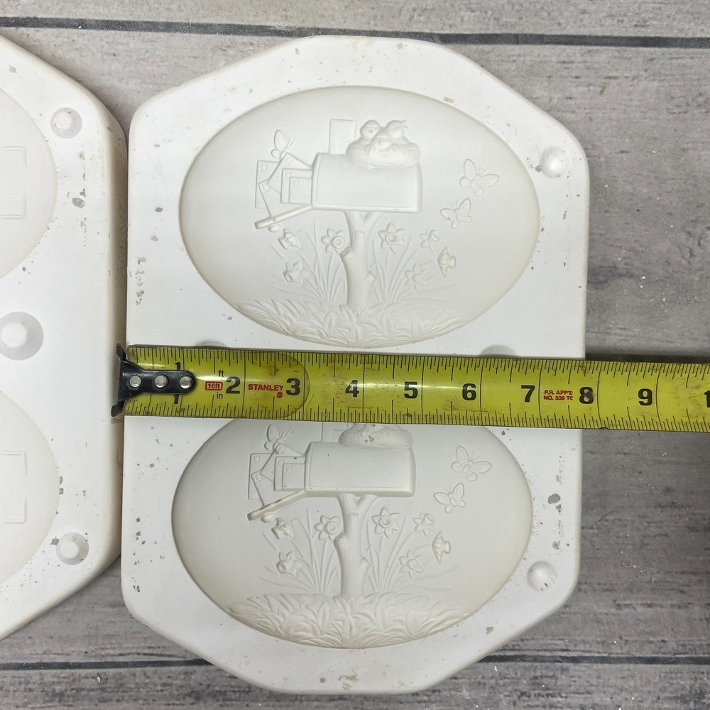 Vtg 1996 Dona’s Ceramic Casting Mold Springs Mailbox Seasons Inserts #D-1501
