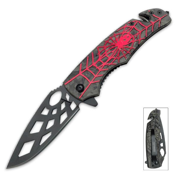Tac-Force Speed Assist Rescue Folder Spider Red New